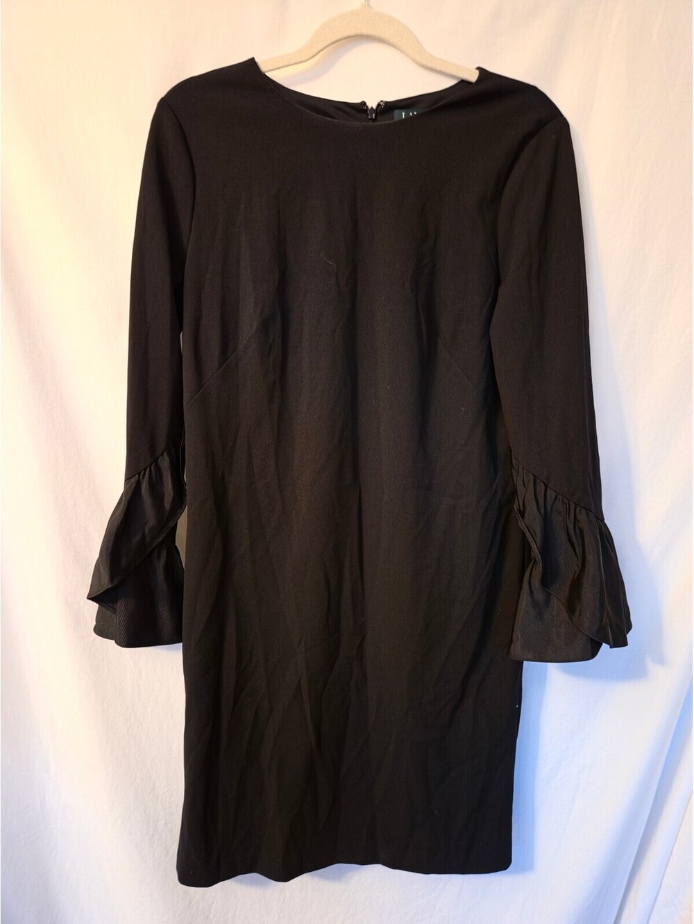 Lauren Ralph Lauren Black Dress with Flared Sleeves Size 10
